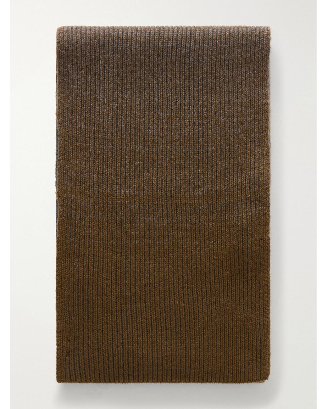 Johnstons Brown Pioneer Cashmere Scarf for men