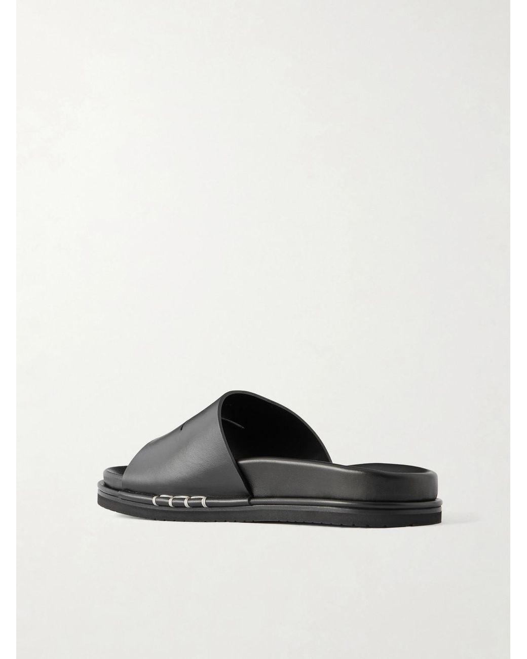 J.W. Anderson Black Fussbett Leather Sandals for men