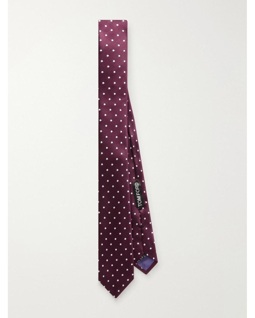 Tom Ford Purple 6Cm Polka-Dot Jacquard Silk-Satin Tie for men