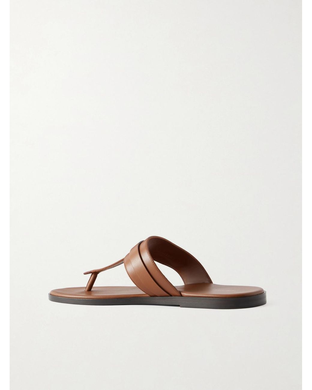 Tom Ford Brown Brighton Leather Sandals for men