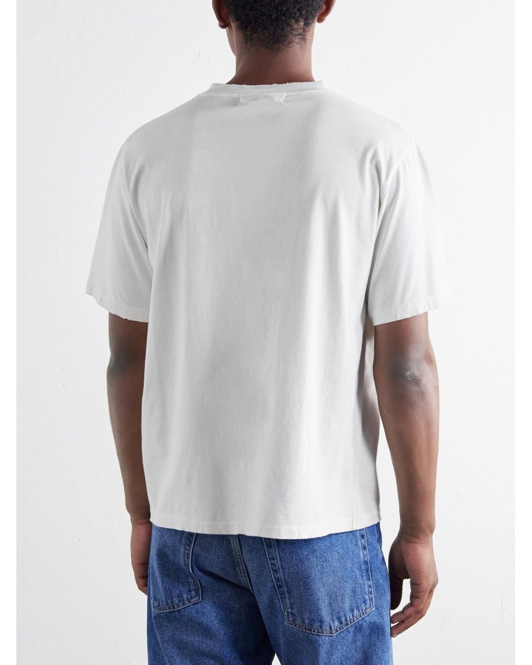 Remi Relief White Make Art, Not War Printed Cotton-Jersey T-Shirt for men