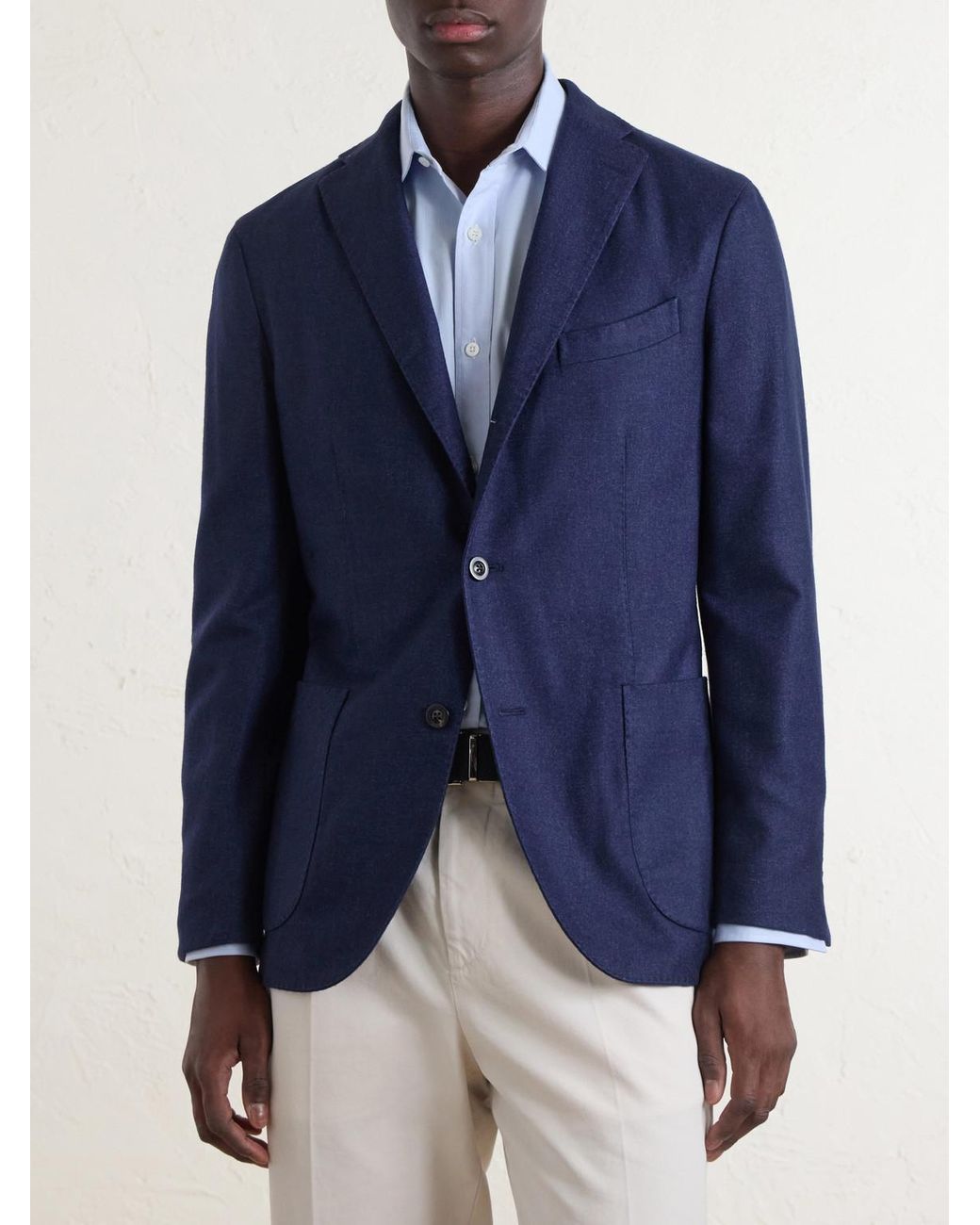 Boglioli Blue Wool-blend Blazer for men