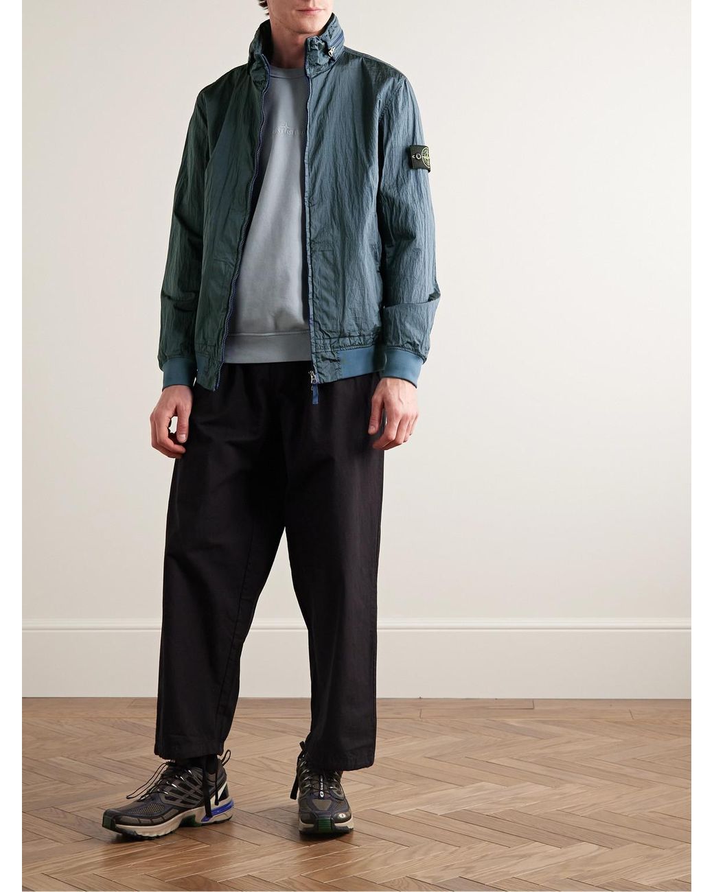 Nylon jacket stone island clearance