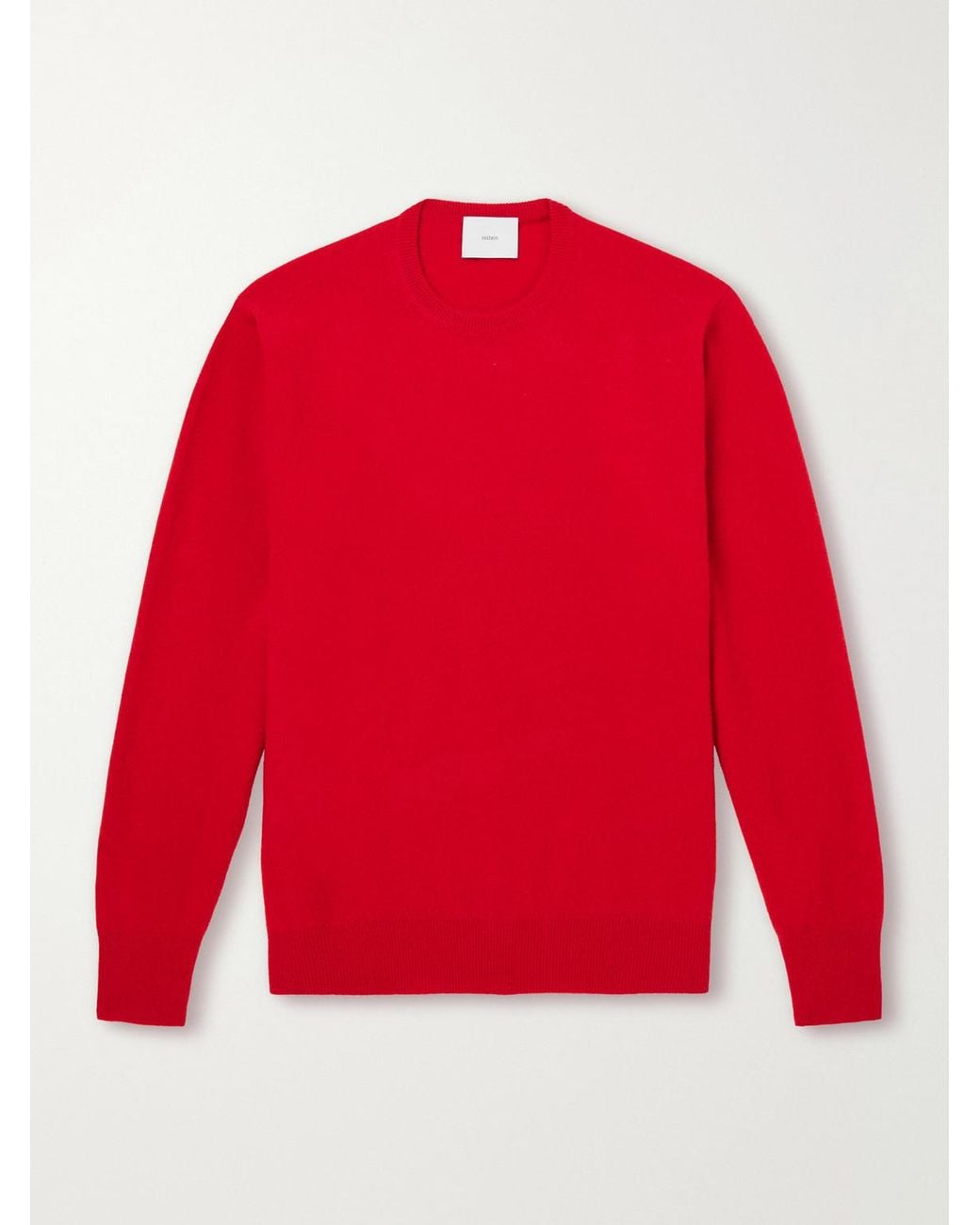 Ssstein Red Fulled Wool Sweater for men