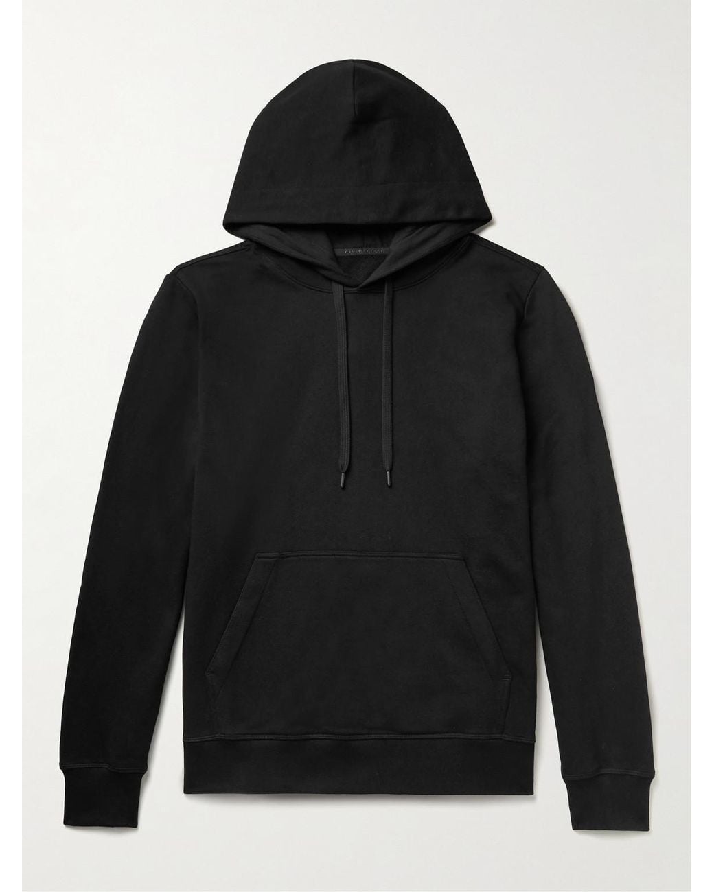 Canada Goose Black Huron Logo-Appliquéd Organic Cotton-Jersey Hoodie for men