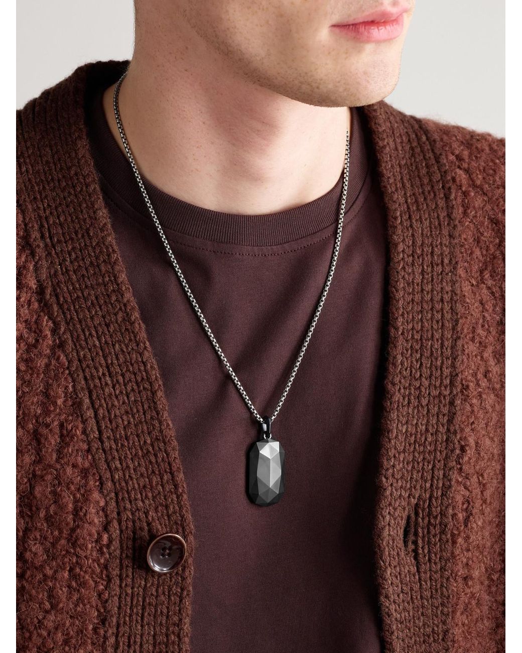 David Yurman Black Titanium Necklace for men