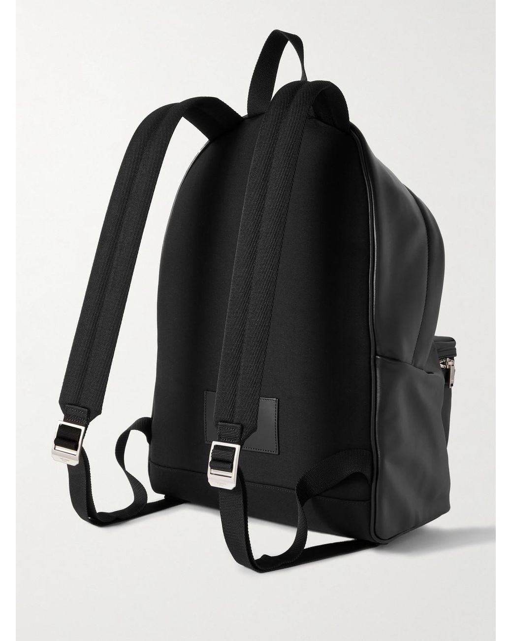 Saint Laurent Black City Leather Backpack for men