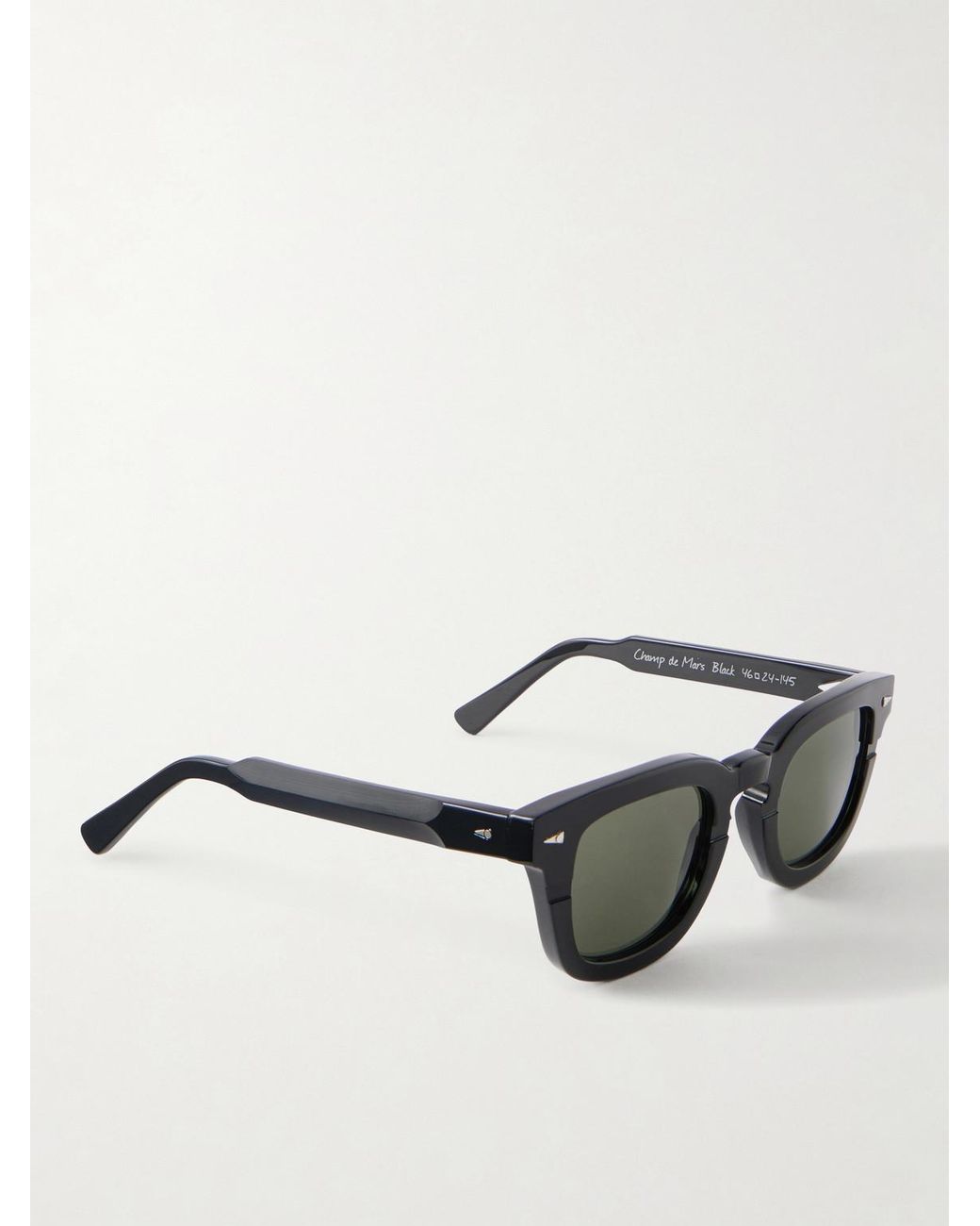 Ahlem Black Champ De Mars Square-Frame Acetate Sunglasses for men