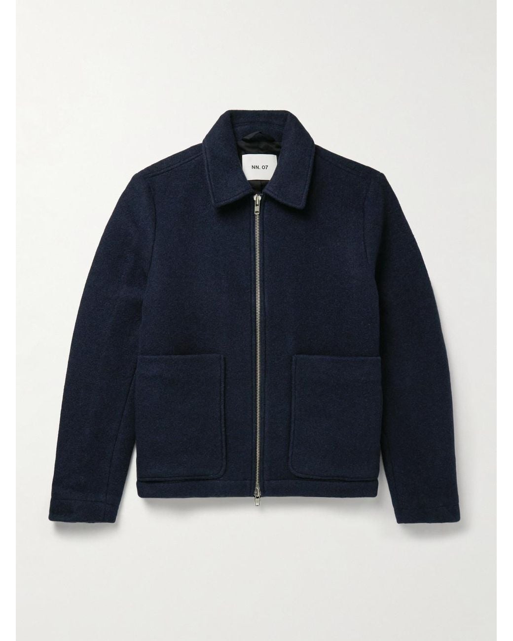 Gael 8267 Brushed Wool-Blend Jacket di NN07 in Blue da Uomo