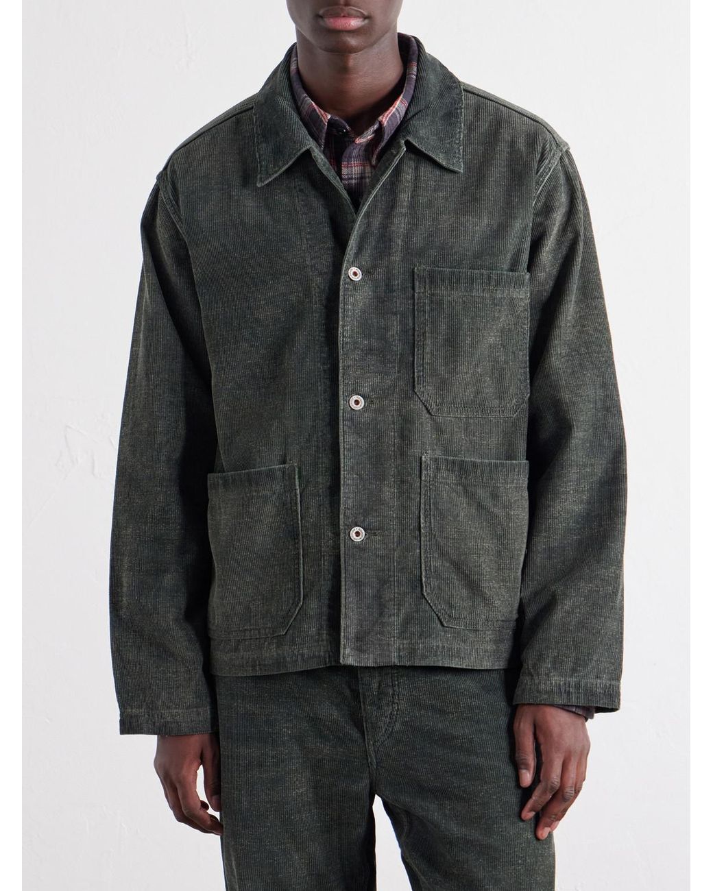 RRL Black Empire Cotton-Corduroy Blouson Jacket for men