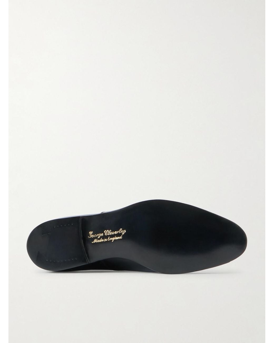 George Cleverley Black Michael Leather Oxford Shoes for men