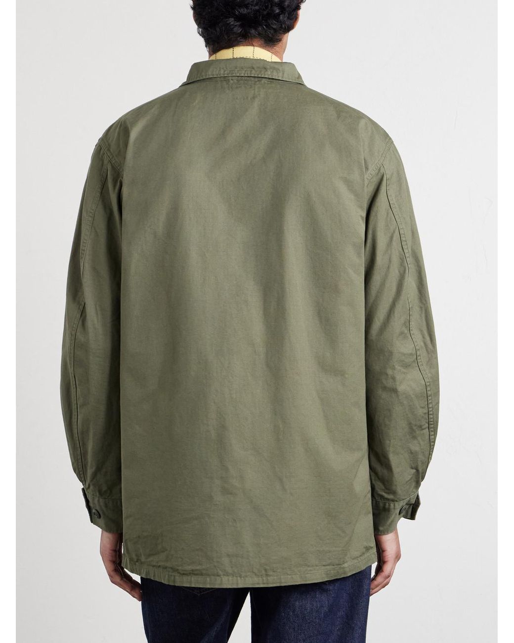 Orslow Green Cotton-Ripstop Field Jacket for men