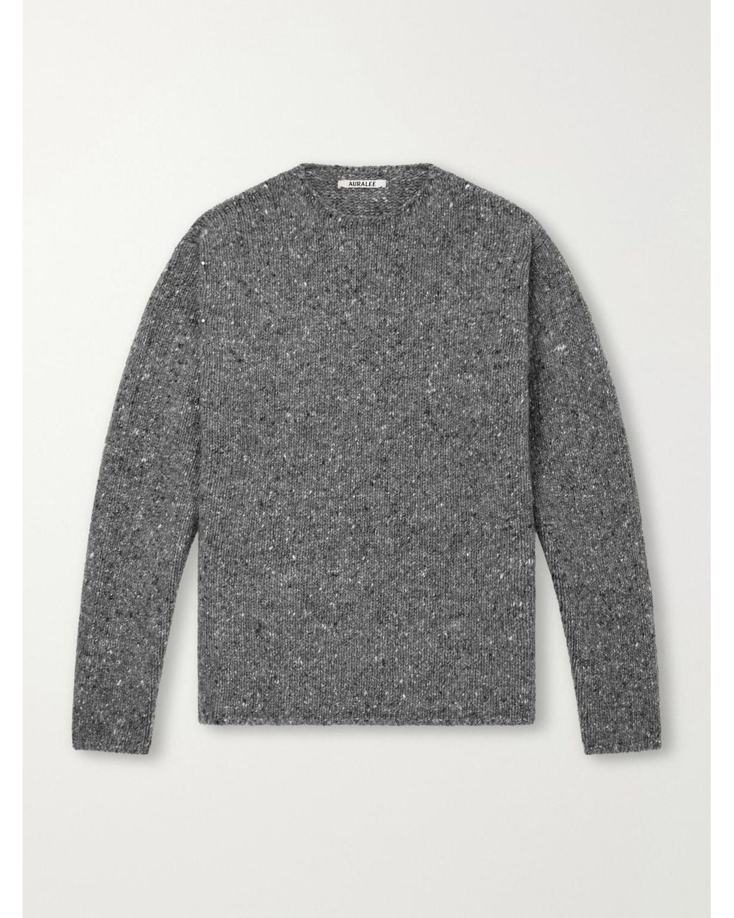 Auralee Gray Wool Sweater for men