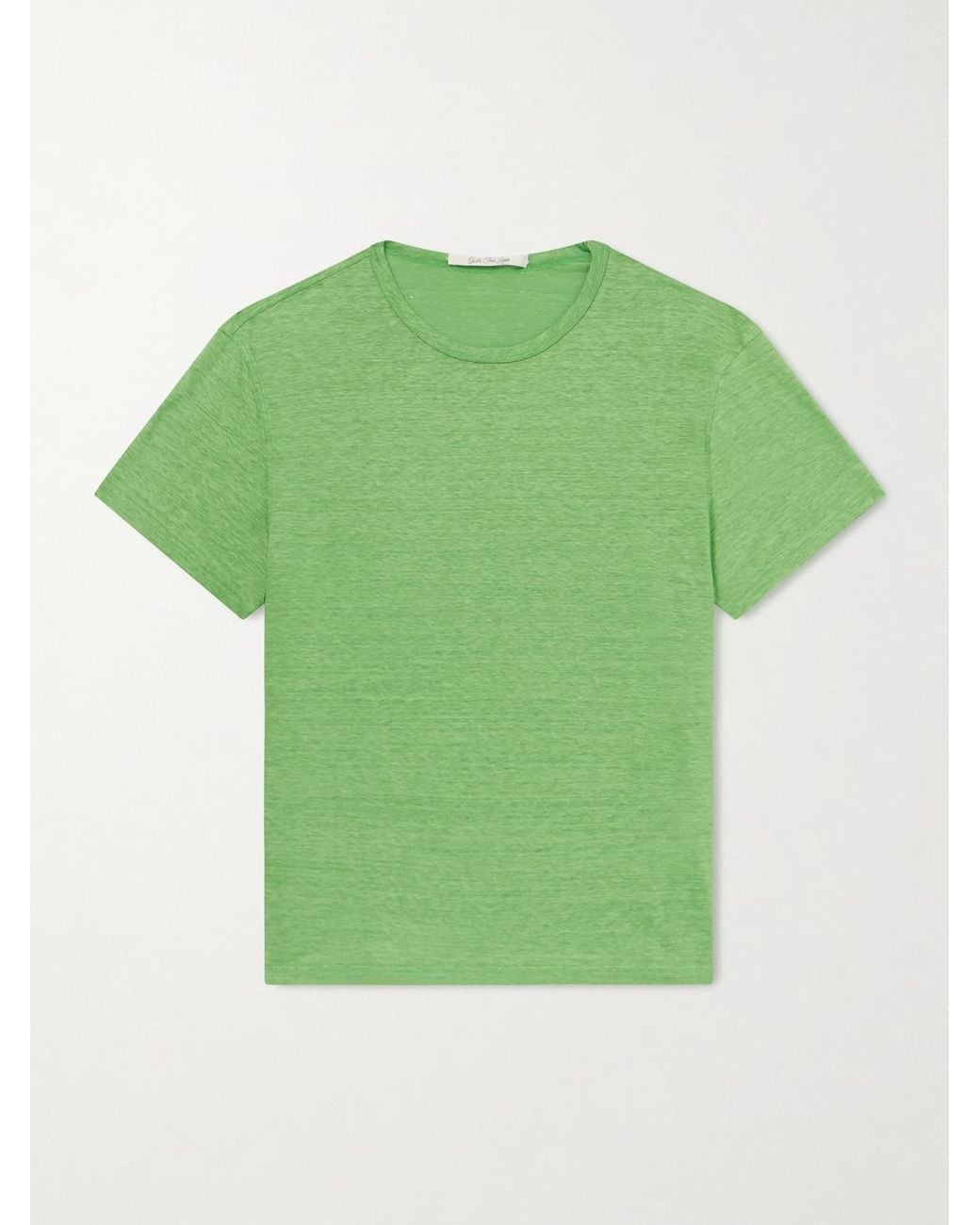 God's True Cashmere Green Signature Linen T-Shirt for men