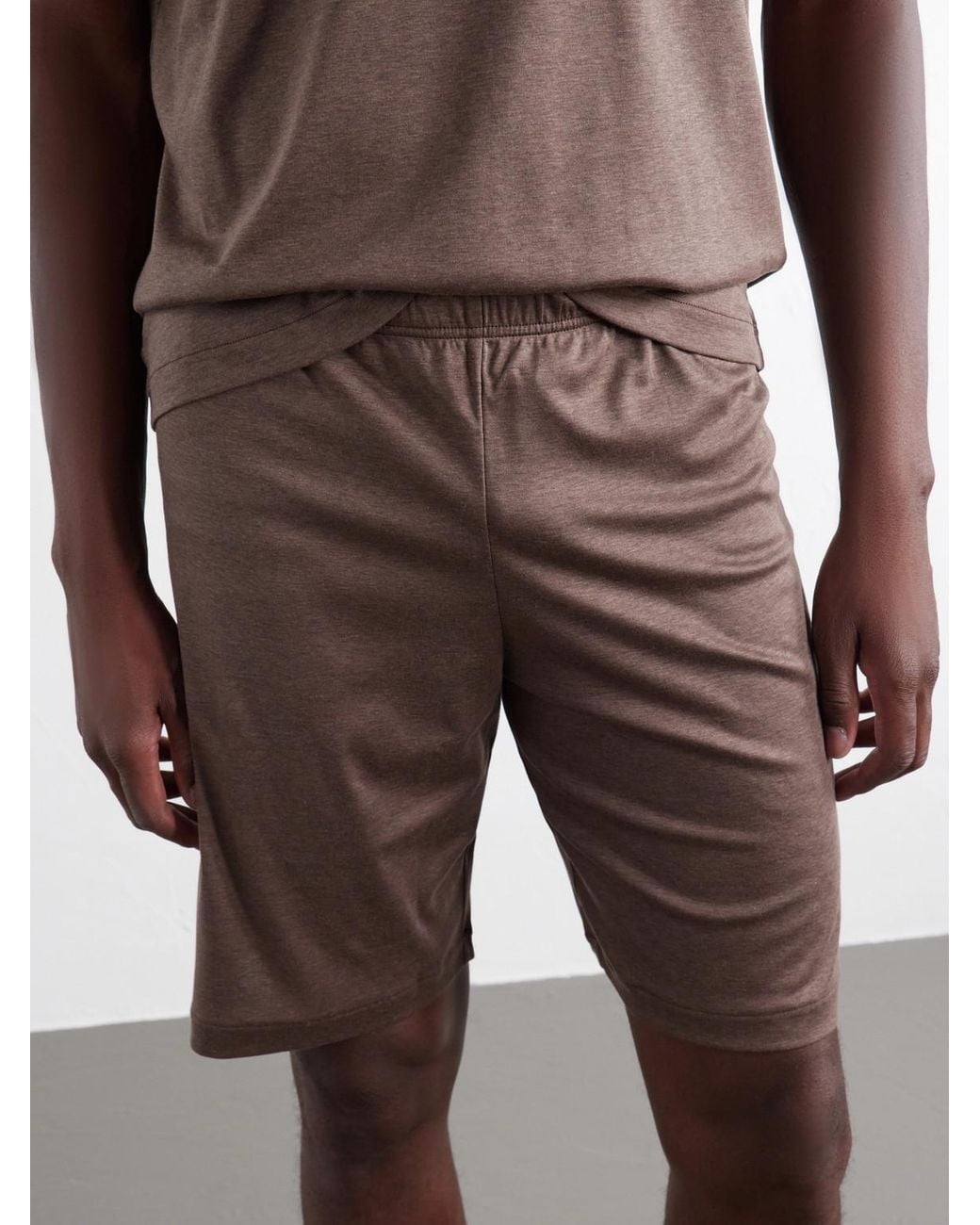 Zimmerli of Switzerland Brown Sea Island Cotton-Jersey Pyjama Set for men