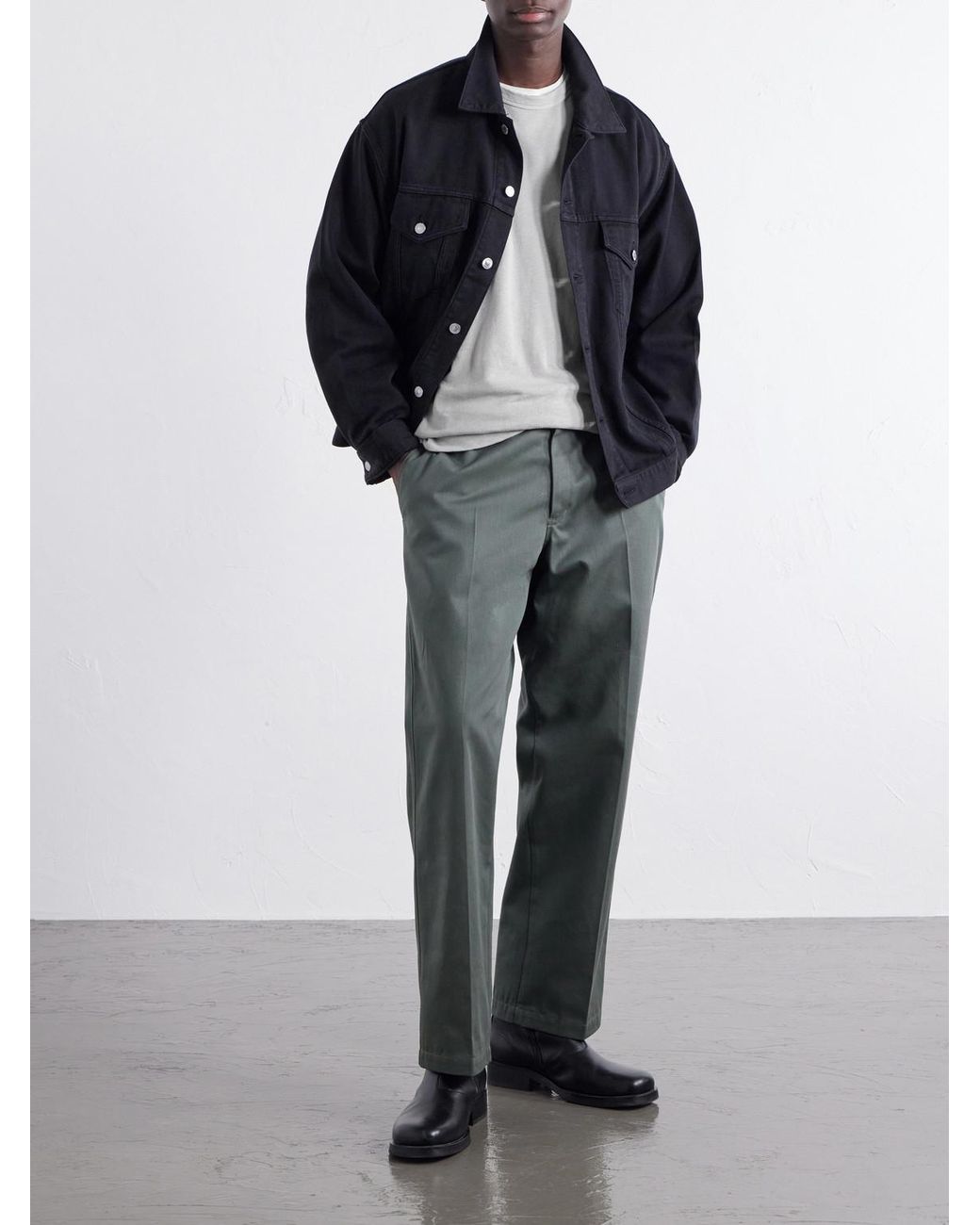 James Perse White Garment-Dyed Loopback Supima Cotton-Jersey Sweatshirt for men