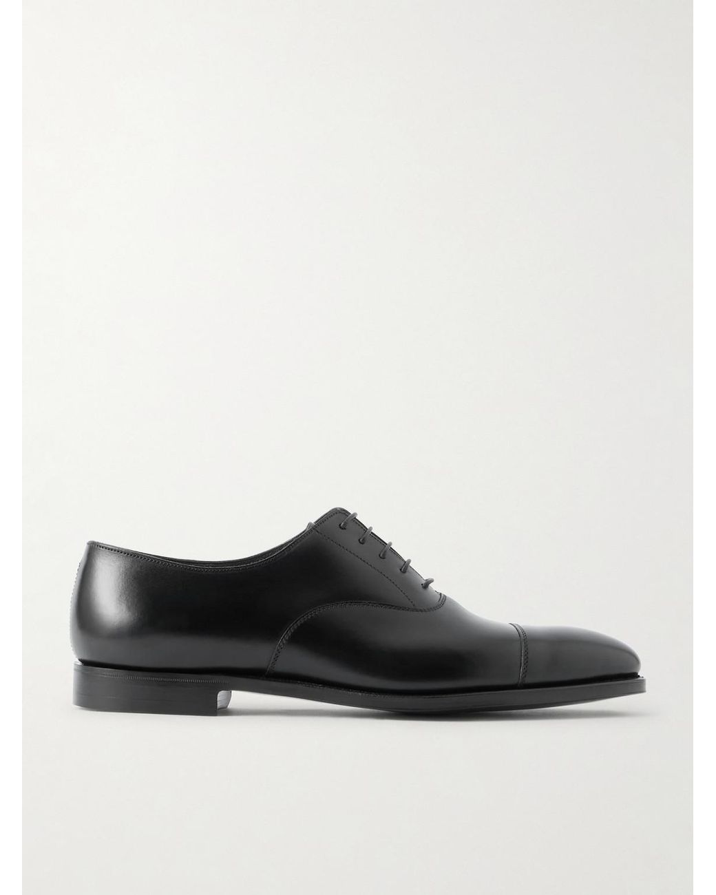 George Cleverley Black Michael Leather Oxford Shoes for men