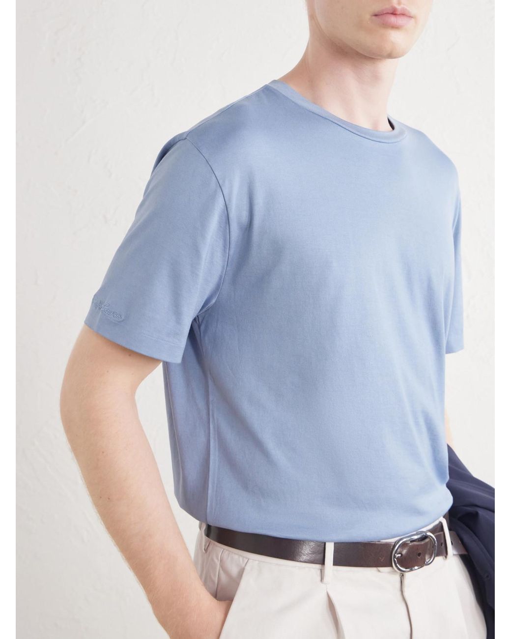 Ralph Lauren Blue Cotton-jersey T-shirt for men