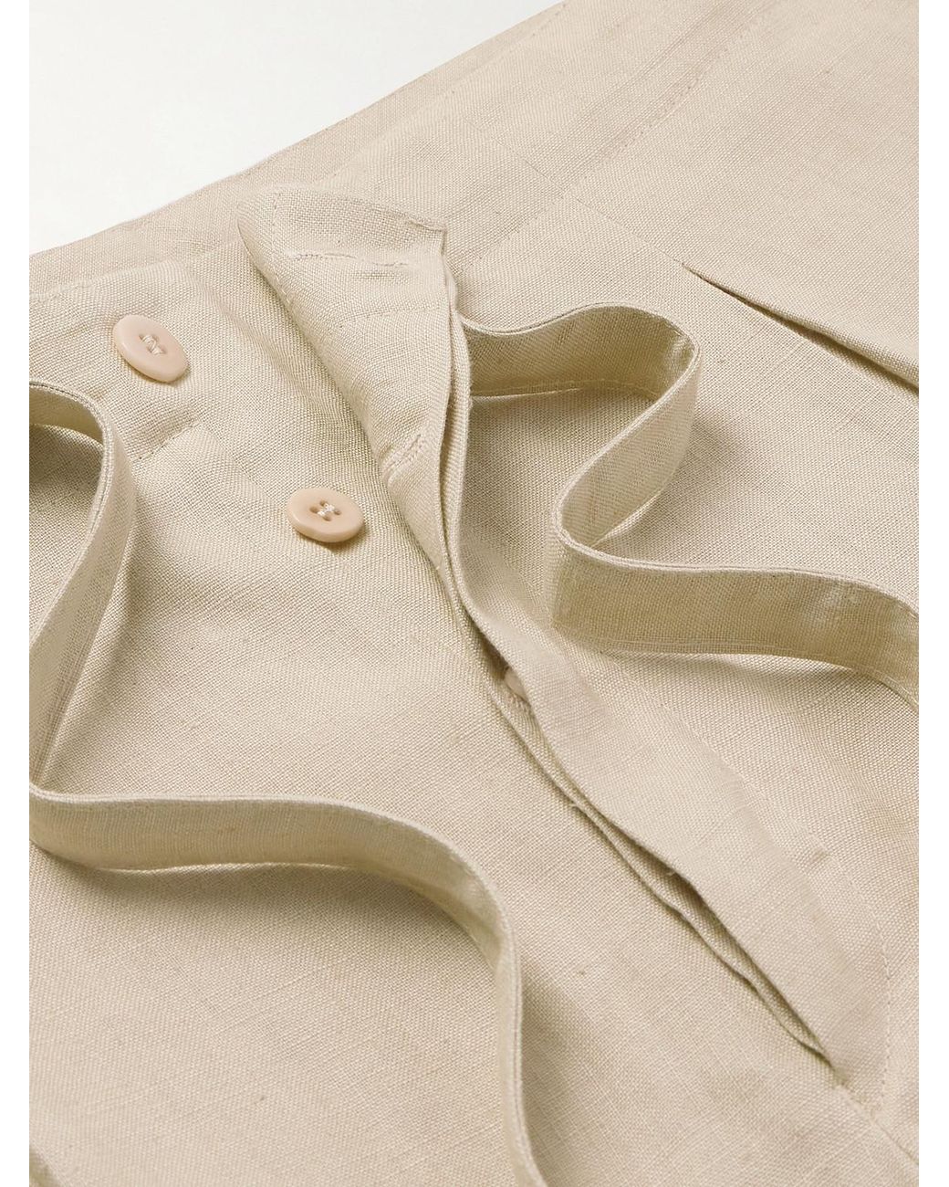 STÒFFA Natural Straight-Leg Linen-Twill Drawstring Trousers for men