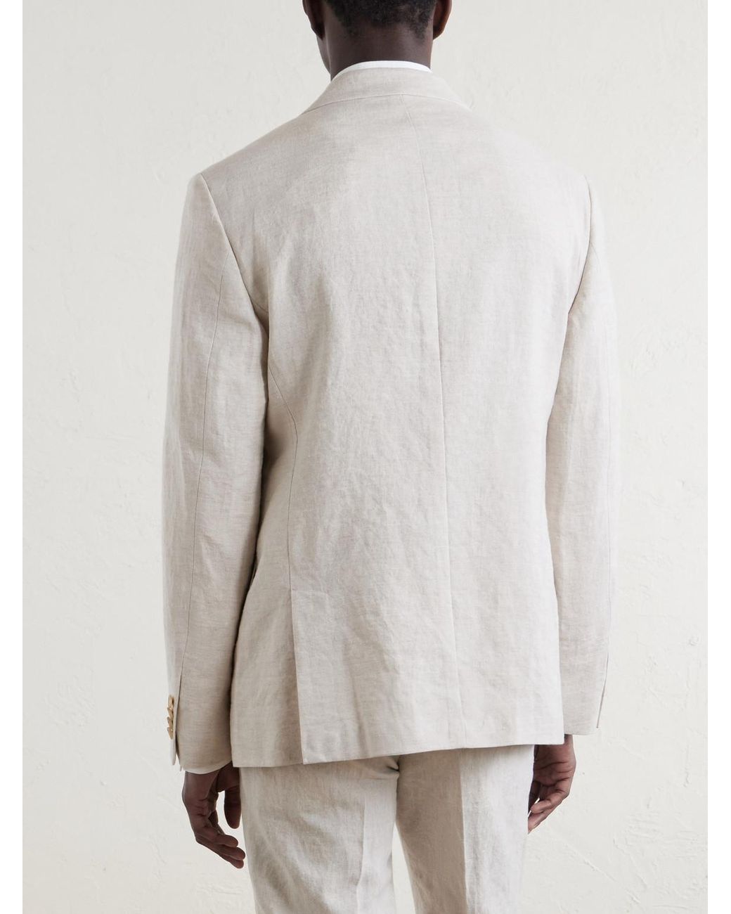 Mr P. Natural Slim-Fit Linen Suit Jacket for men