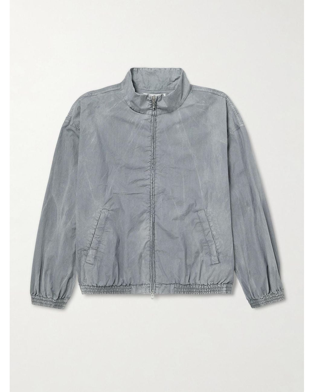 Agolde Blue Marshall Crinkled Cotton-blend Shell Bomber Jacket for men