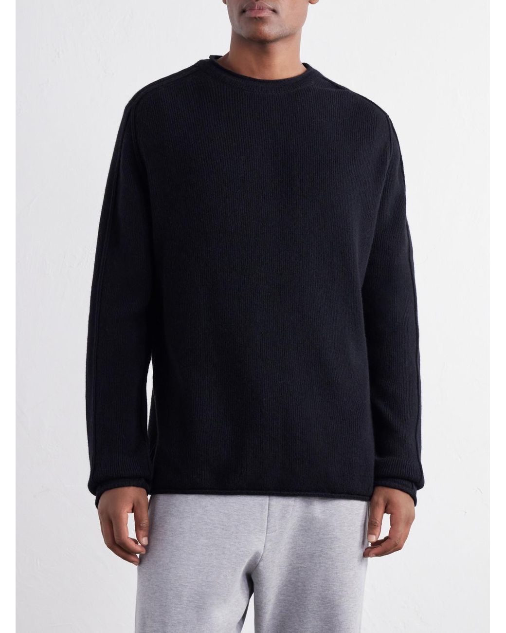 Casey Casey Blue Merino Wool And Cashmere-blend Sweater for men