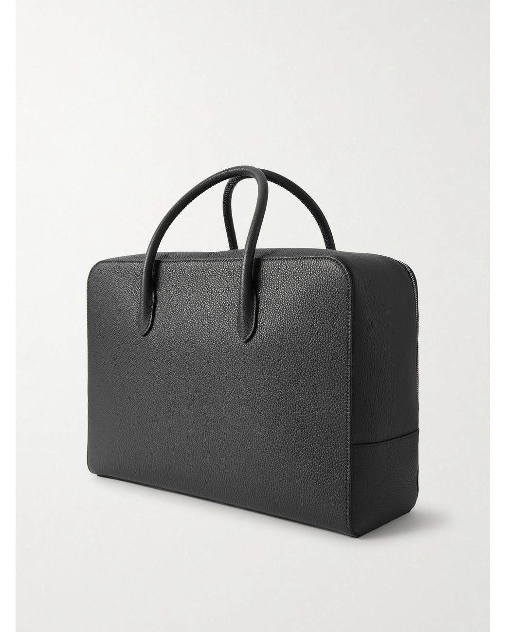 Dunhill Black Century Full-grain Leather Weekend Bag for men