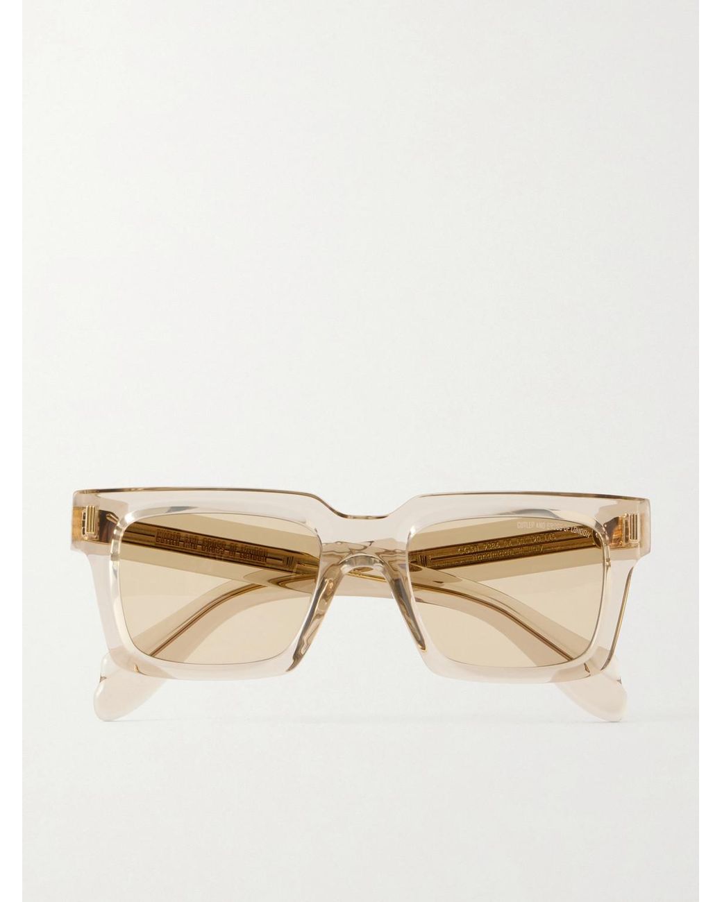 Cutler & Gross Natural 9386 Square-Frame Acetate Sunglasses for men