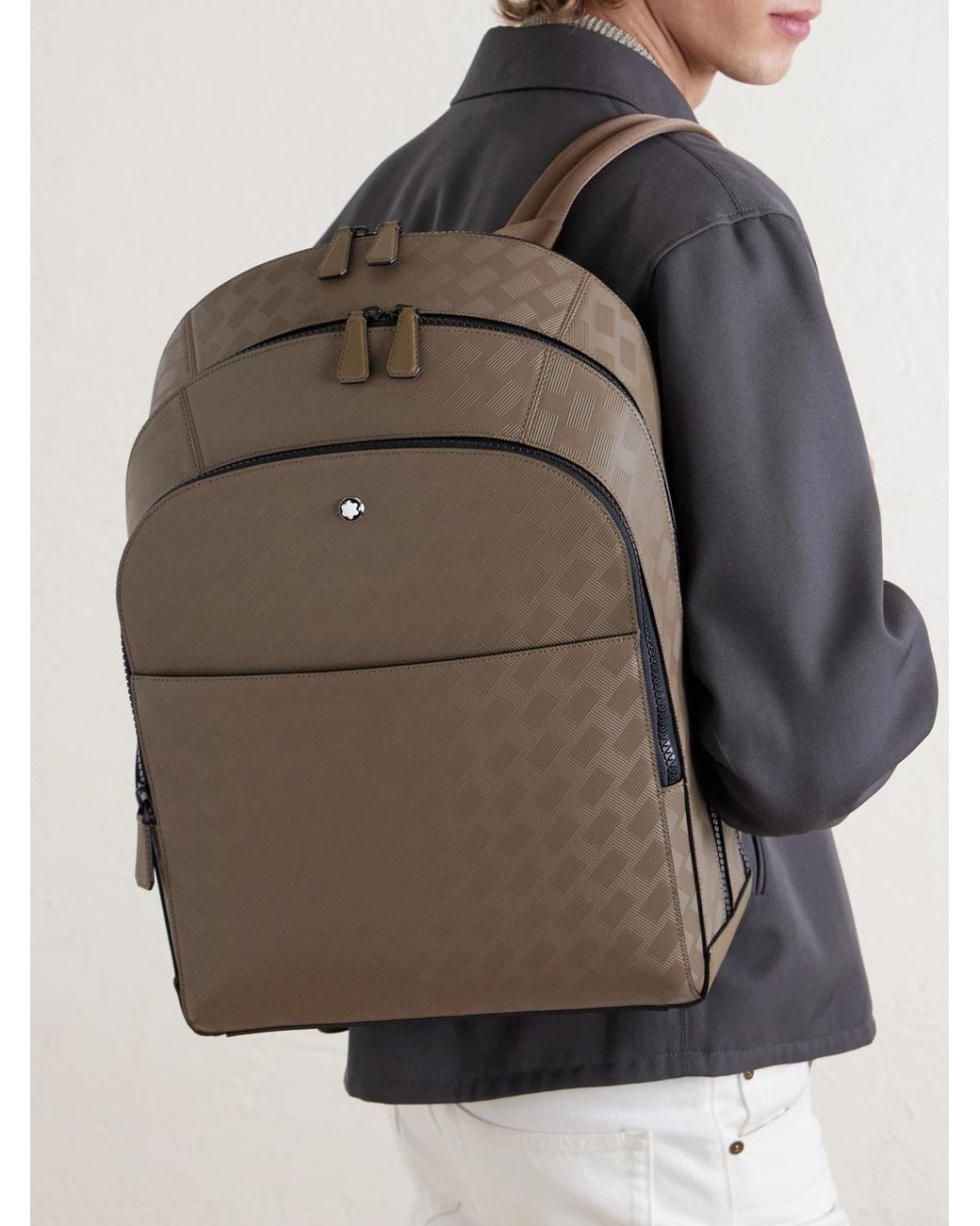 Montblanc Brown Extreme 3.0 Large Textured-Leather Backpack for men