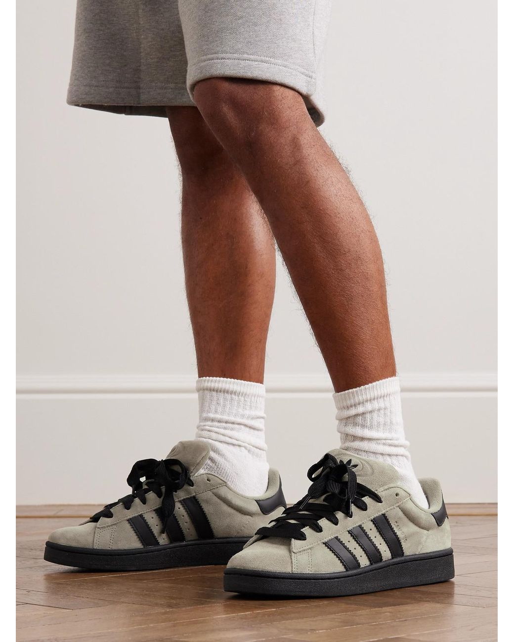 Ideelt masse slogan adidas Originals Campus 00s Leather-trimmed Suede Sneakers in Grey for Men  | Lyst Australia