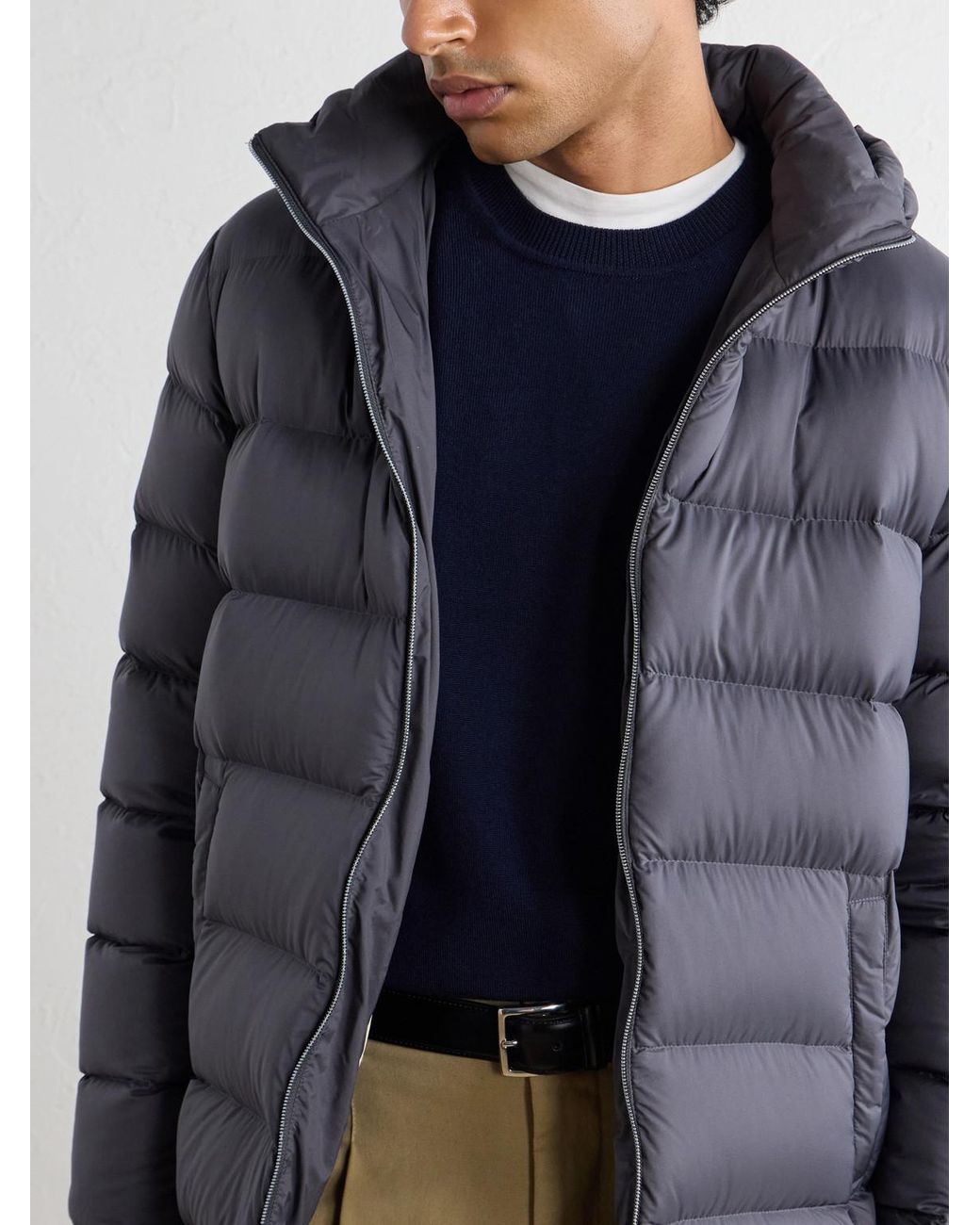 Herno Blue Ecoage Padded Quilted Down Jacket for men