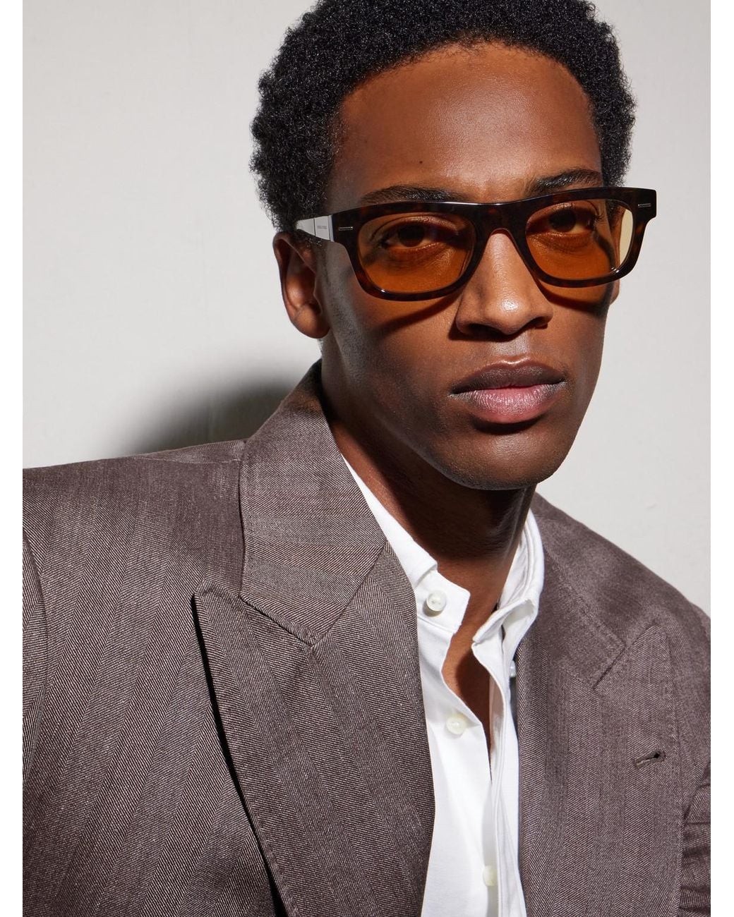 Brunello Cucinelli Natural Square-frame Acetate Sunglasses for men