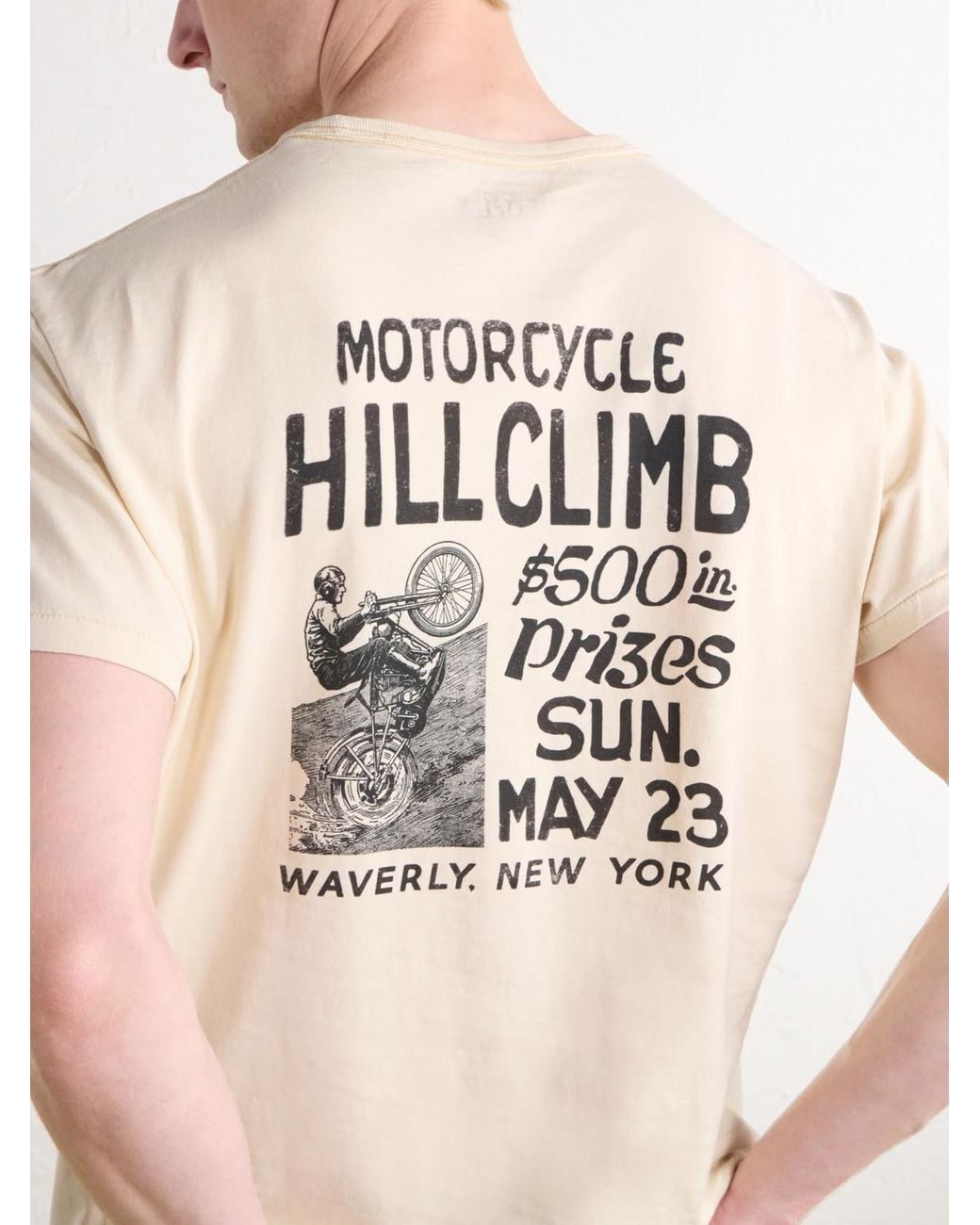 RRL Natural Garment-Dyed Printed Cotton-Jersey T-Shirt for men