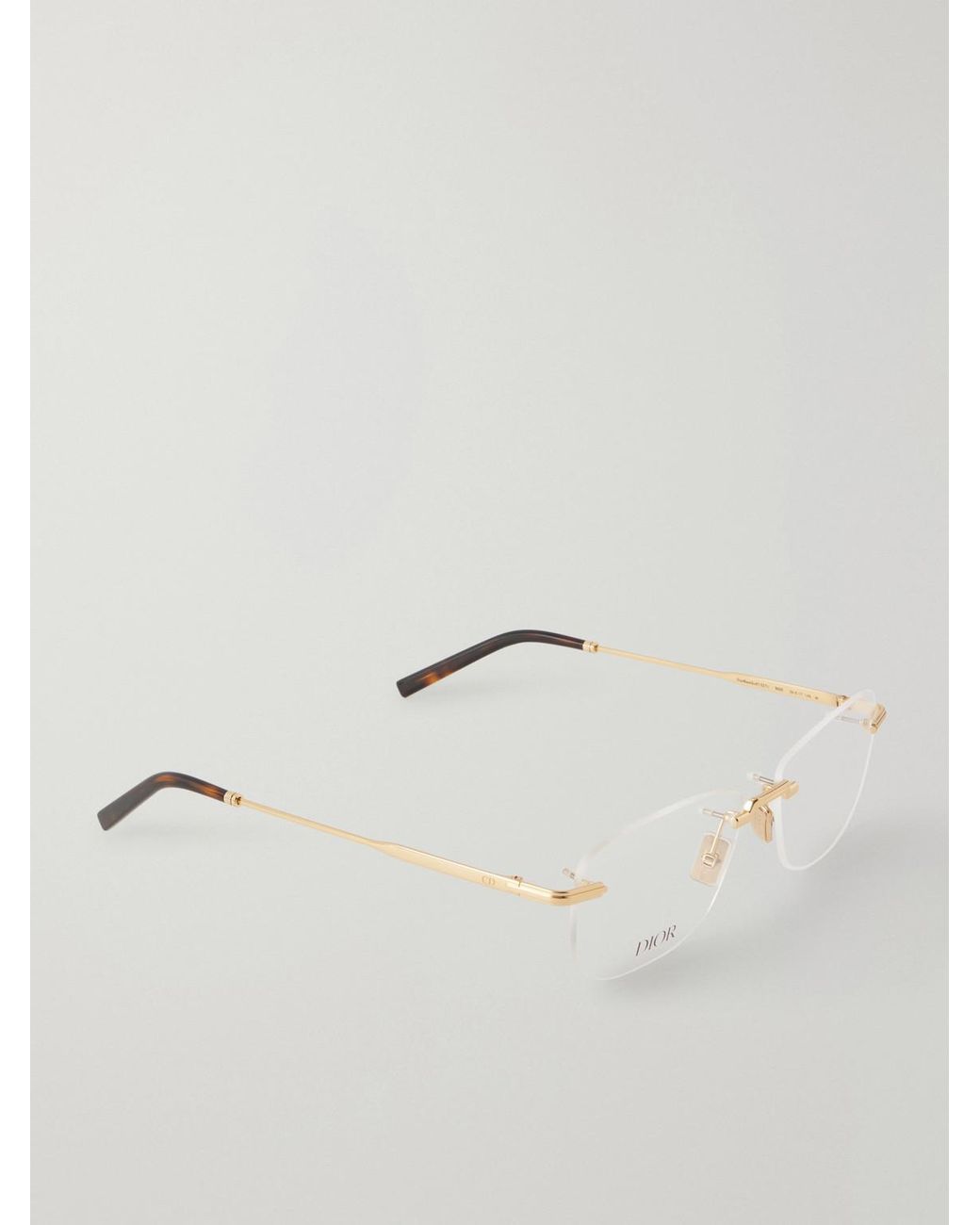 Diorblacksuito S27U D-Frame-Tone And Acetate Glasses di Dior in Natural da Uomo