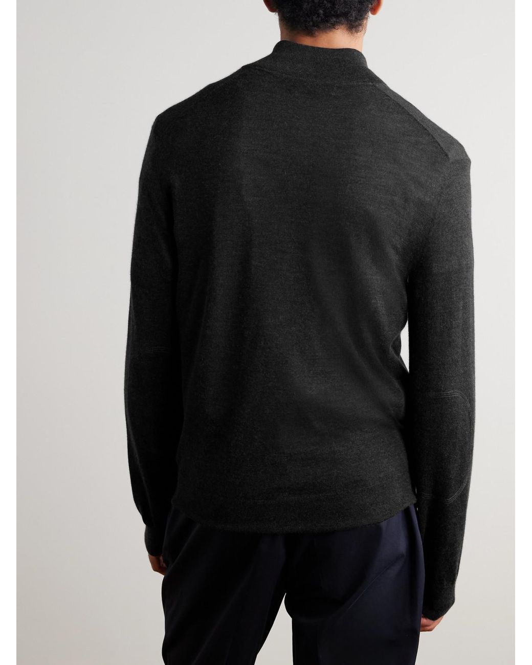 N.Peal Cashmere Blue Stanley Tucci Cashmere And Silk-Blend Zip-Up Cardigan for men