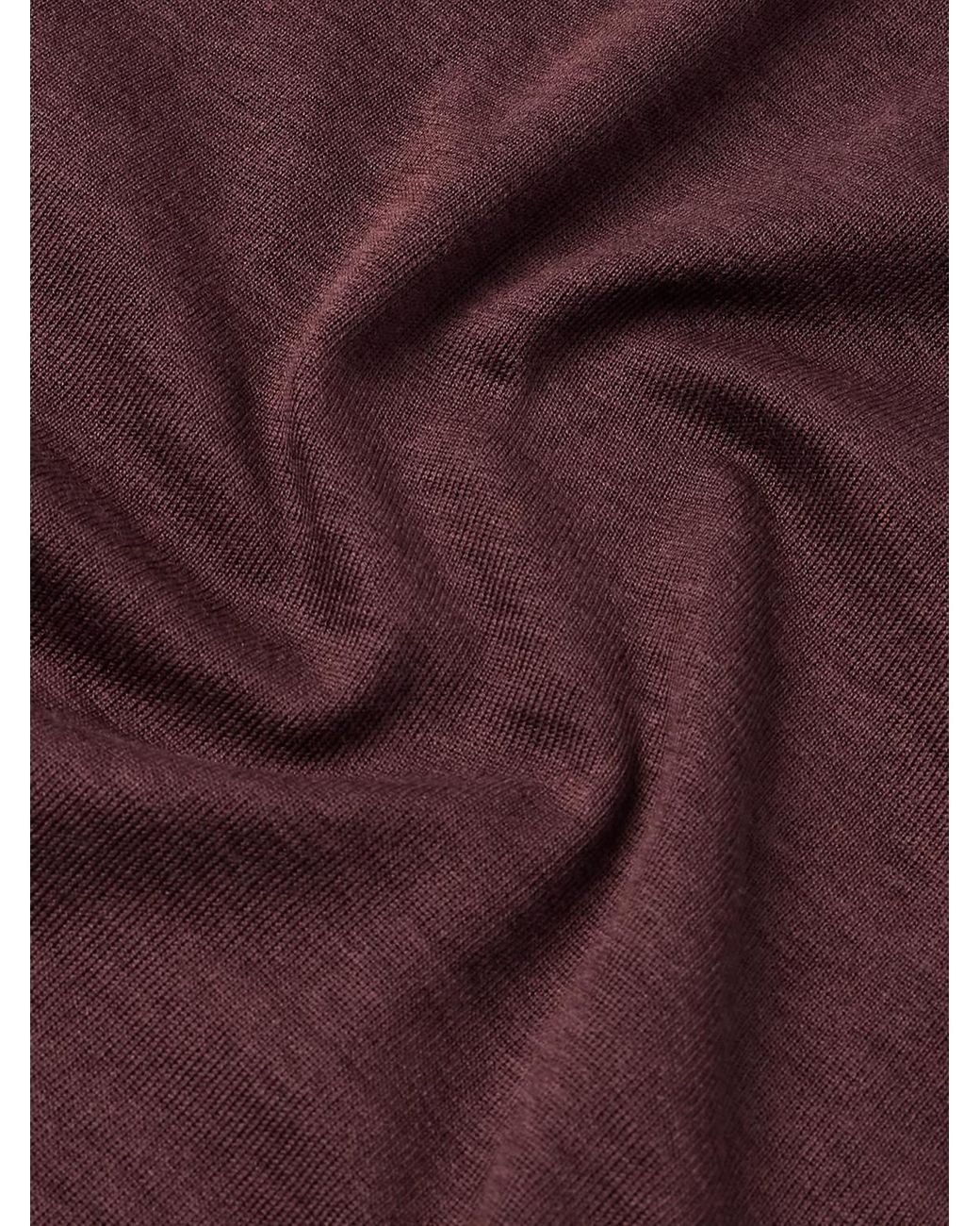 Loro Piana Purple Valpiana Silk And Cotton-Blend Polo Shirt for men