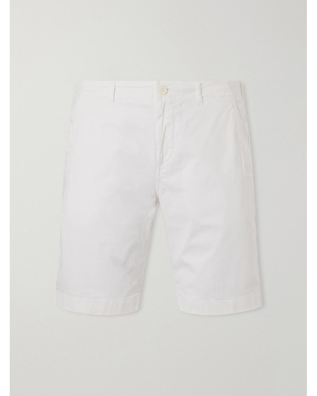 Vilebrequin White Belin Woven Cotton-Blend Casual Shorts for men