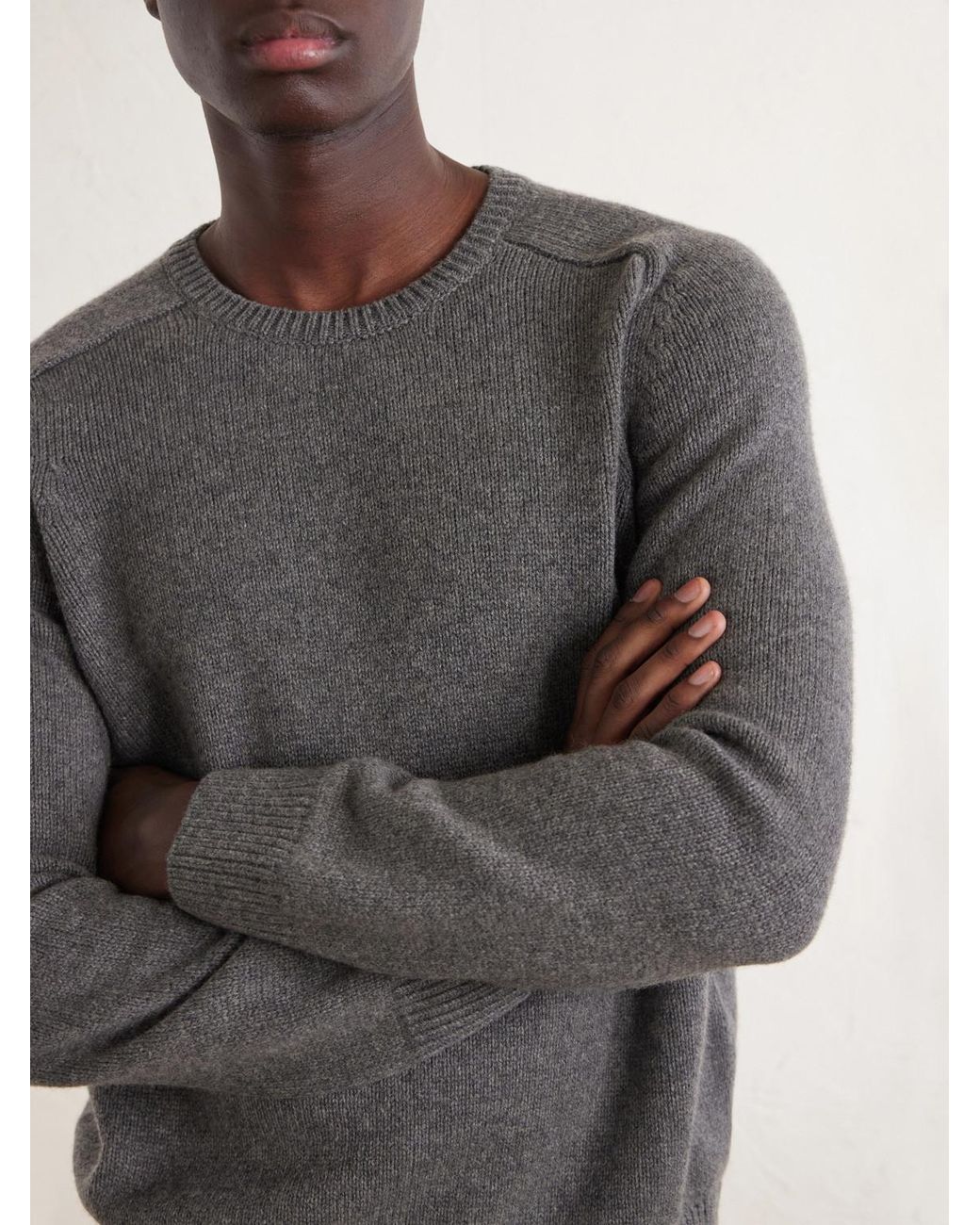 Saint Laurent Gray Cashmere And Wool-blend Sweater for men