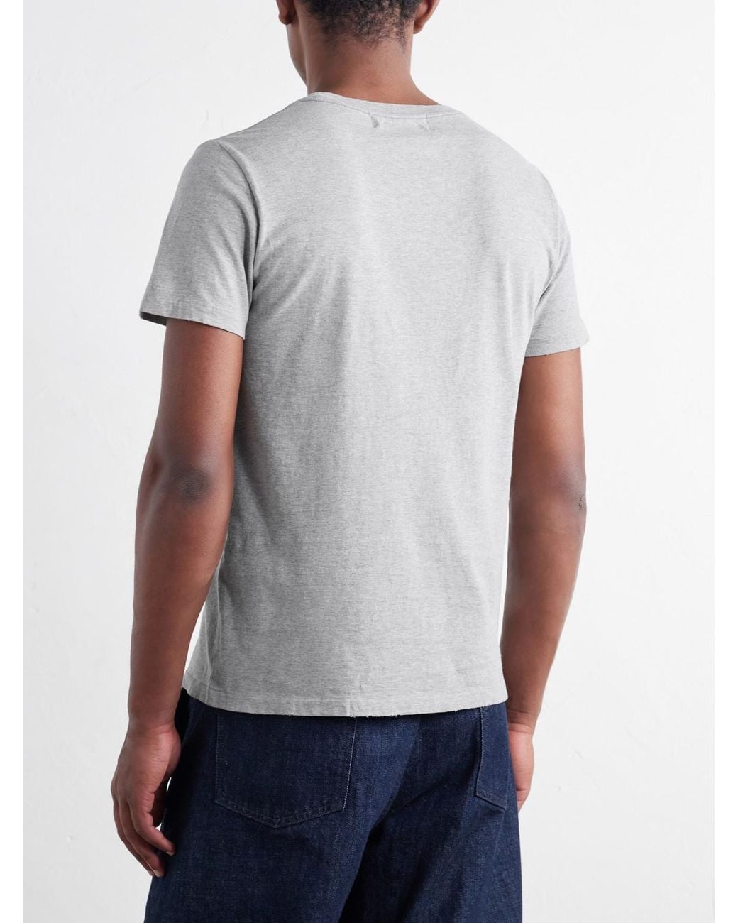 Remi Relief Gray Davis Printed Cotton-Jersey T-Shirt for men