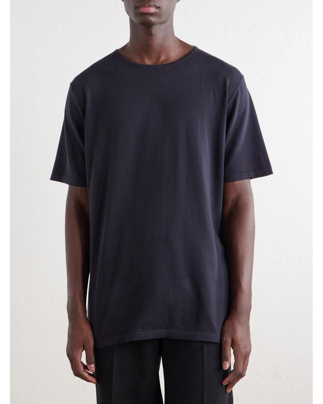 Ghiaia Black Cotton-Jersey T-Shirt for men