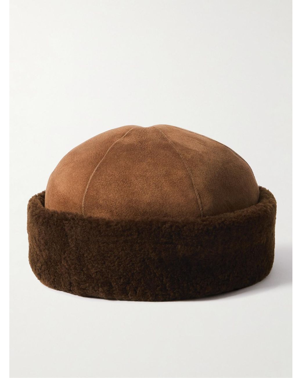Loro Piana Brown Lys Shearling Beanie