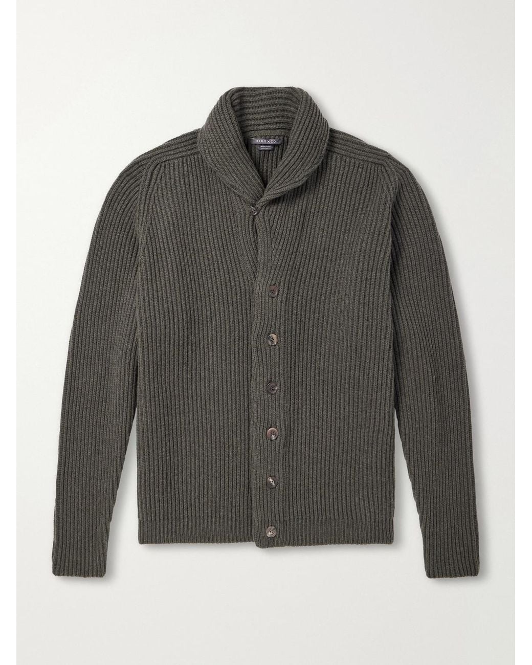 Begg x Co Gray Yacht Cashmere Cardigan for men