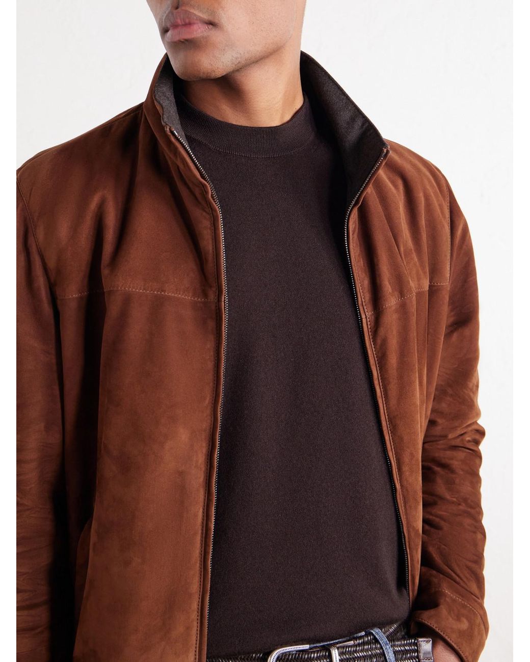 Thom Sweeney Black Cashmere And Silk-Blend Jersey Sweater for men