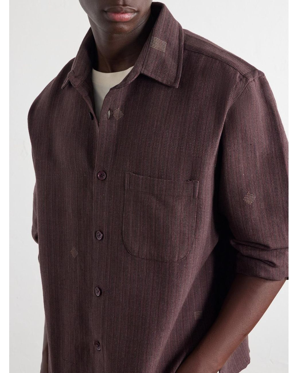 Kardo Purple Luis Cotton Shirt for men