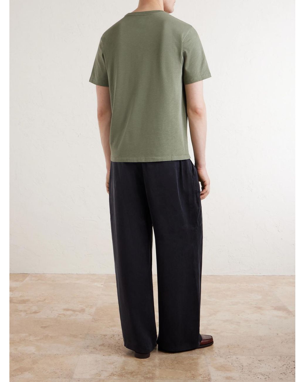 Aimé Leon Dore Green Logo-Print Cotton-Jersey T-Shirt for men