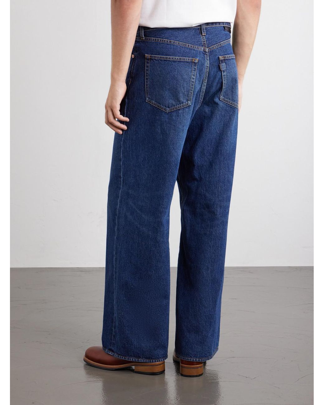 Sacai Blue Belted Wide-leg Jeans for men