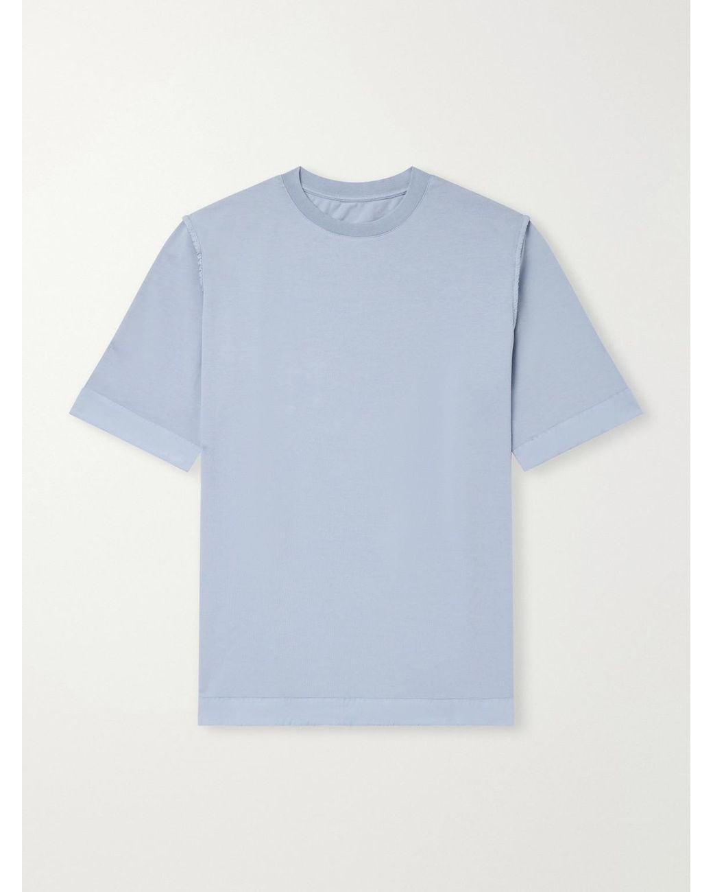 Casey Casey Blue Felix Garment-Dyed Cotton-Jersey T-Shirt for men