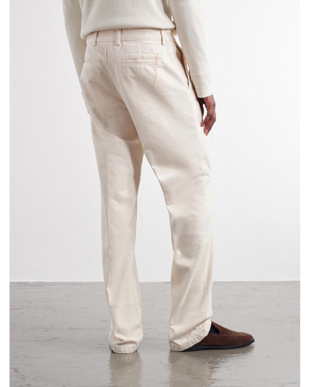 Fortela White Maine Straight-Leg Trousers for men