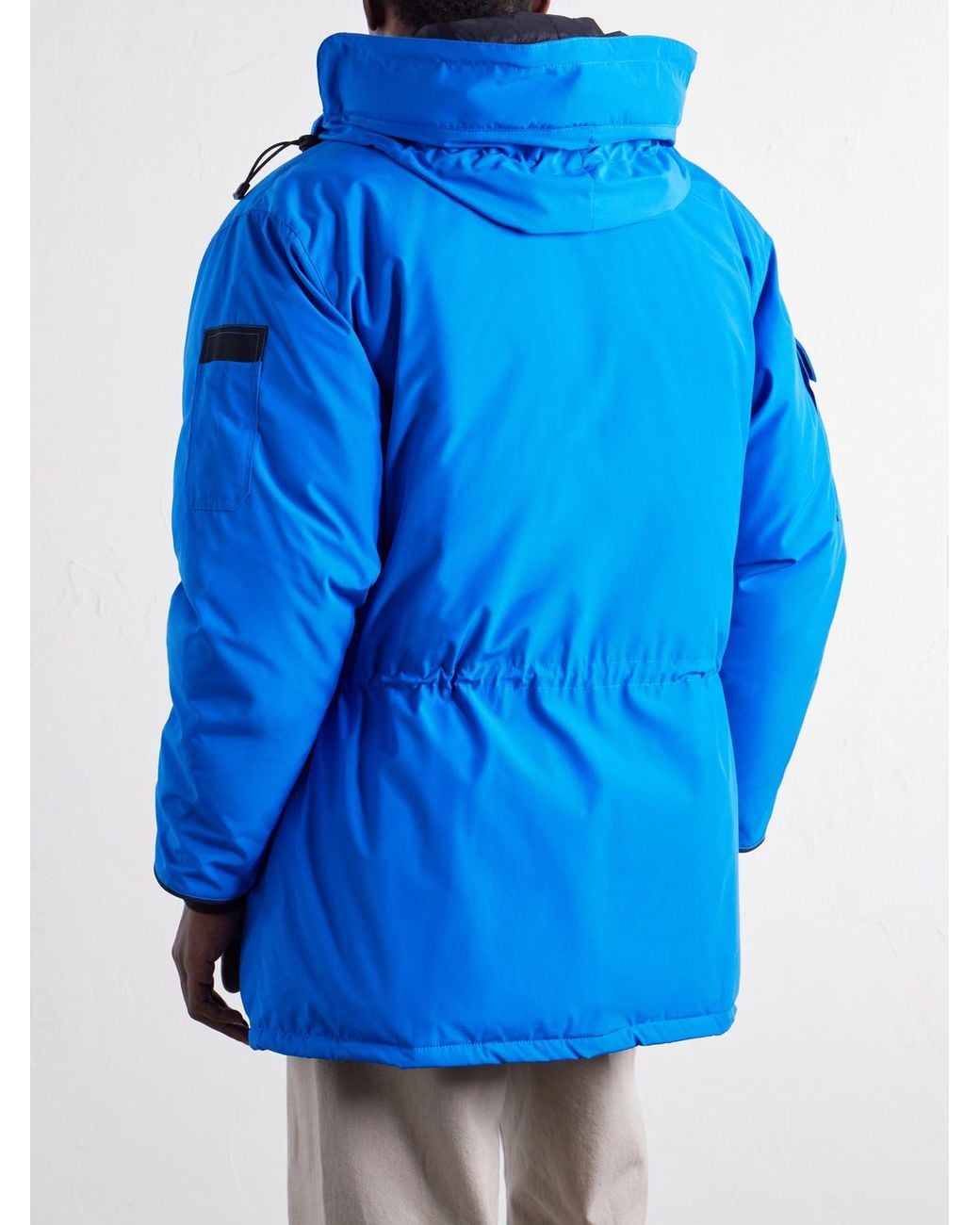 Canada Goose Blue Expedition Hooded Logo-Appliquéd Shell Down Parka for men