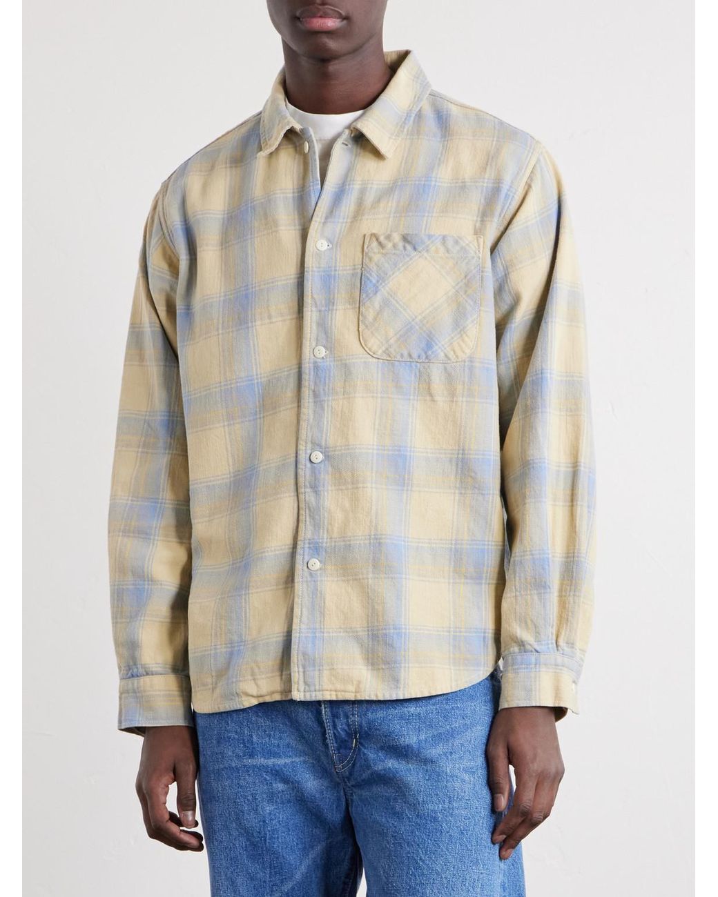 Remi Relief White Checked Cotton Shirt for men